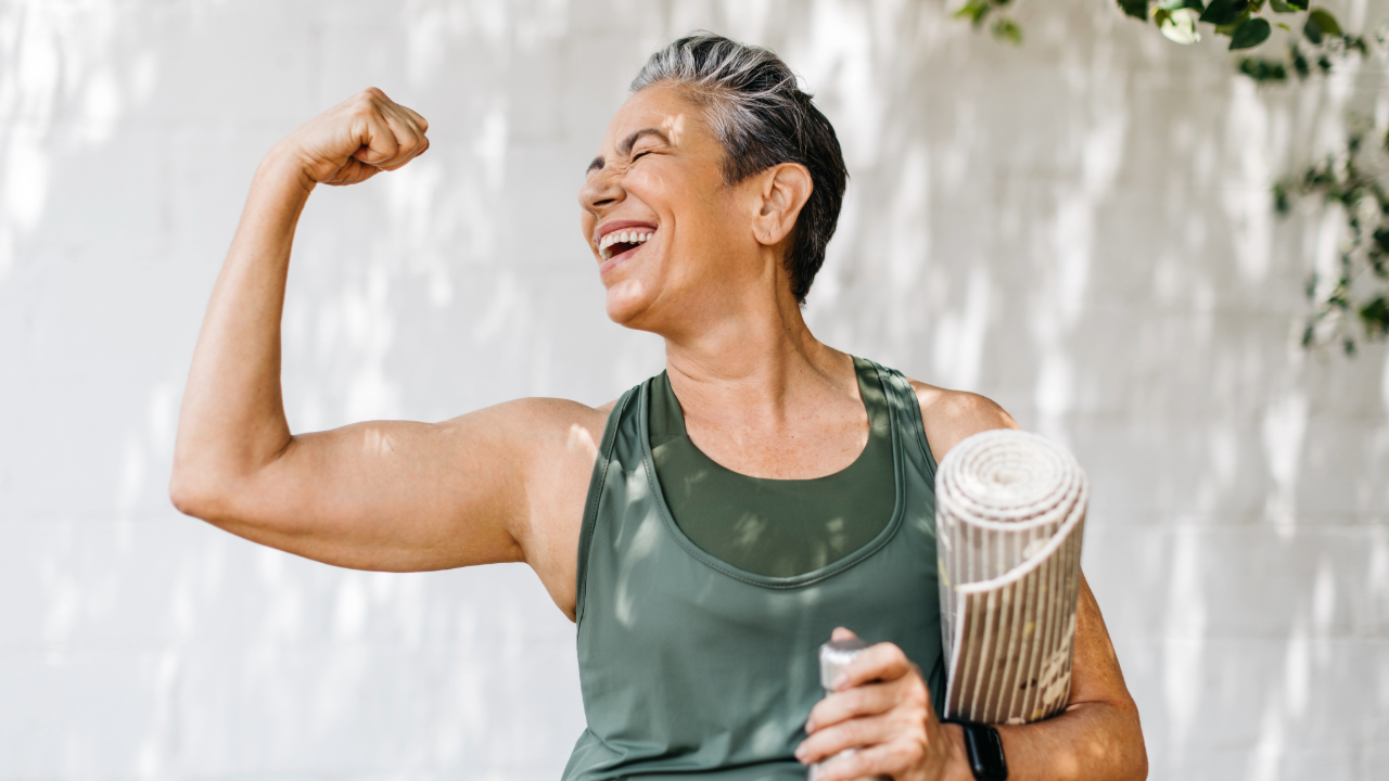 Older Woman Strong Arm